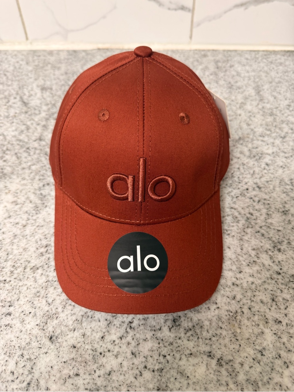 ALO Yoga Brick Red Logo Cap